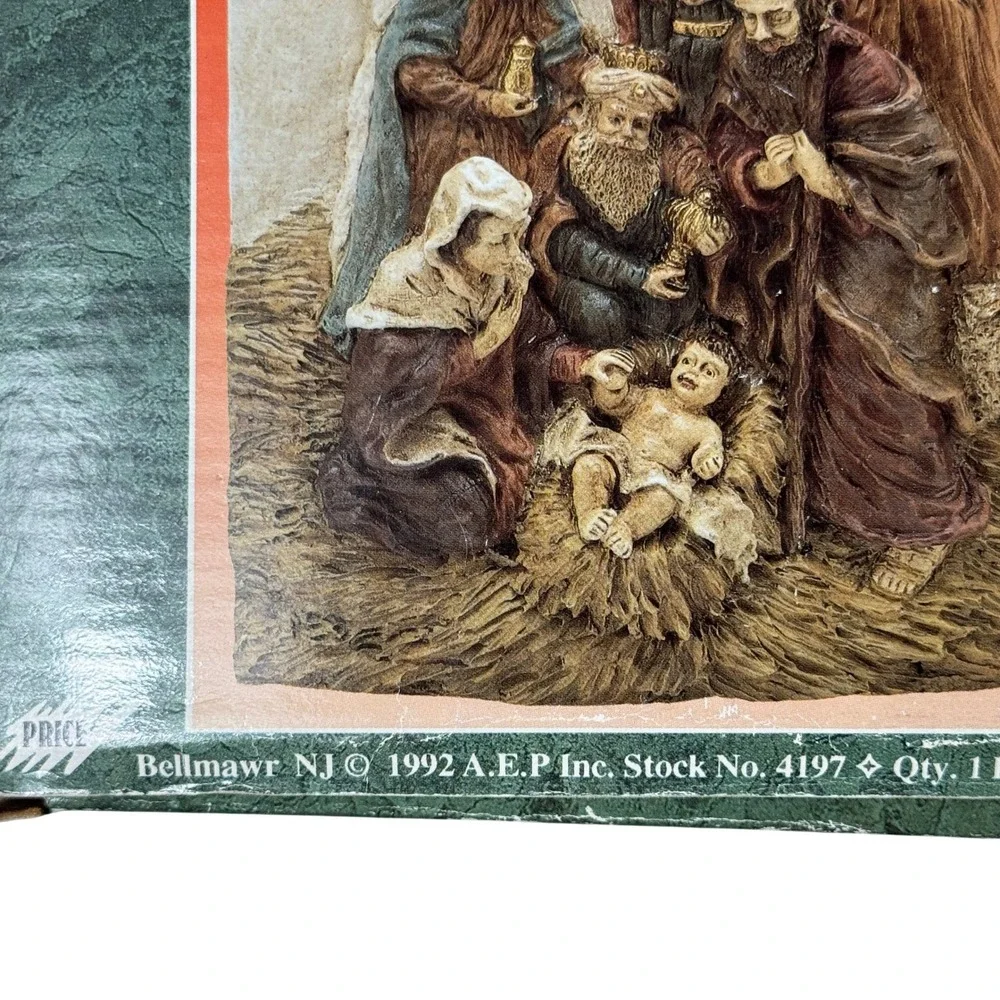 Nativity Scene Wall Plaque Vintage Baby Jesus Birth Lamb Religious Art Christmas